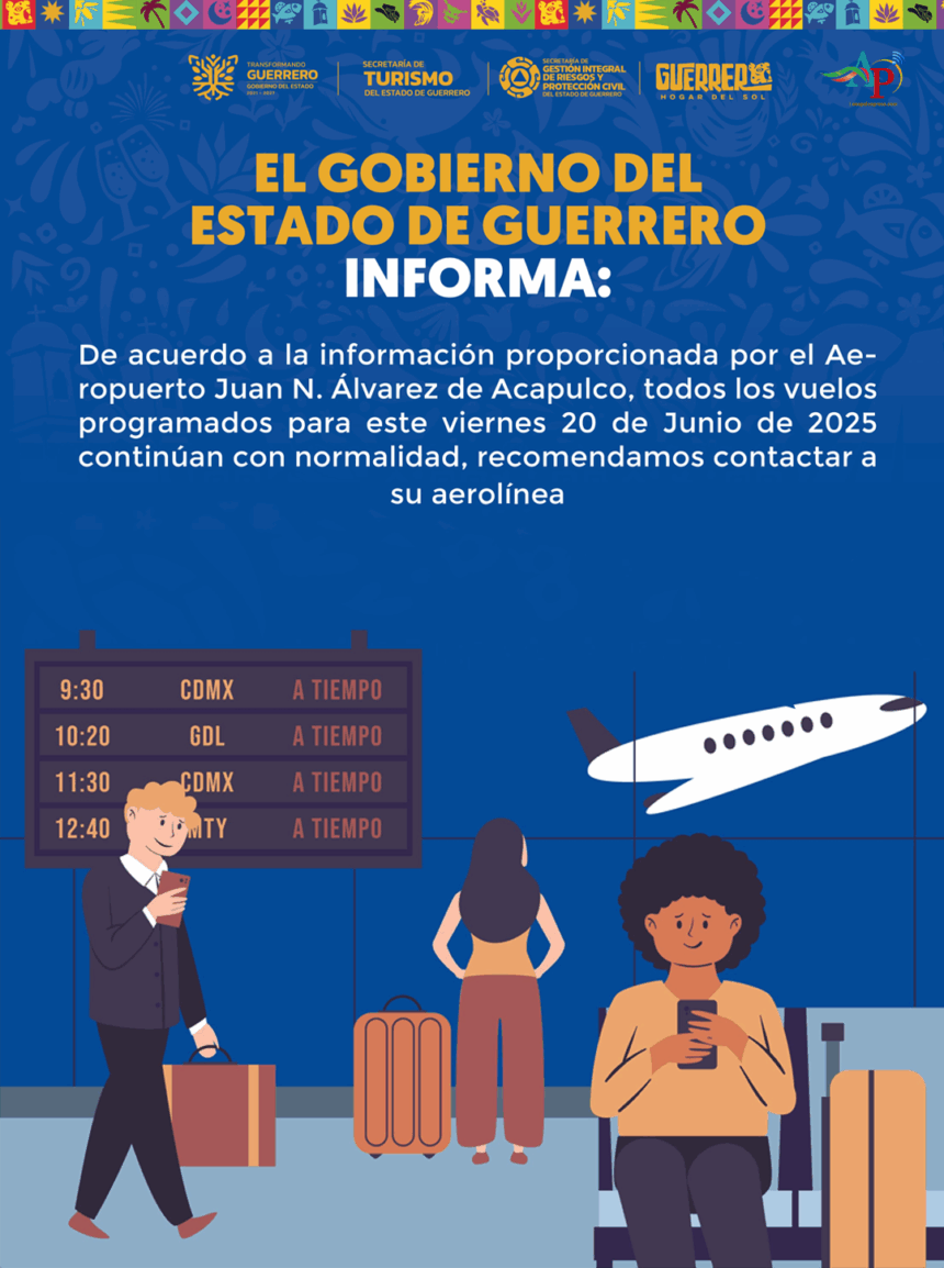 Aeropuerto de Acapulco opera con normalidad