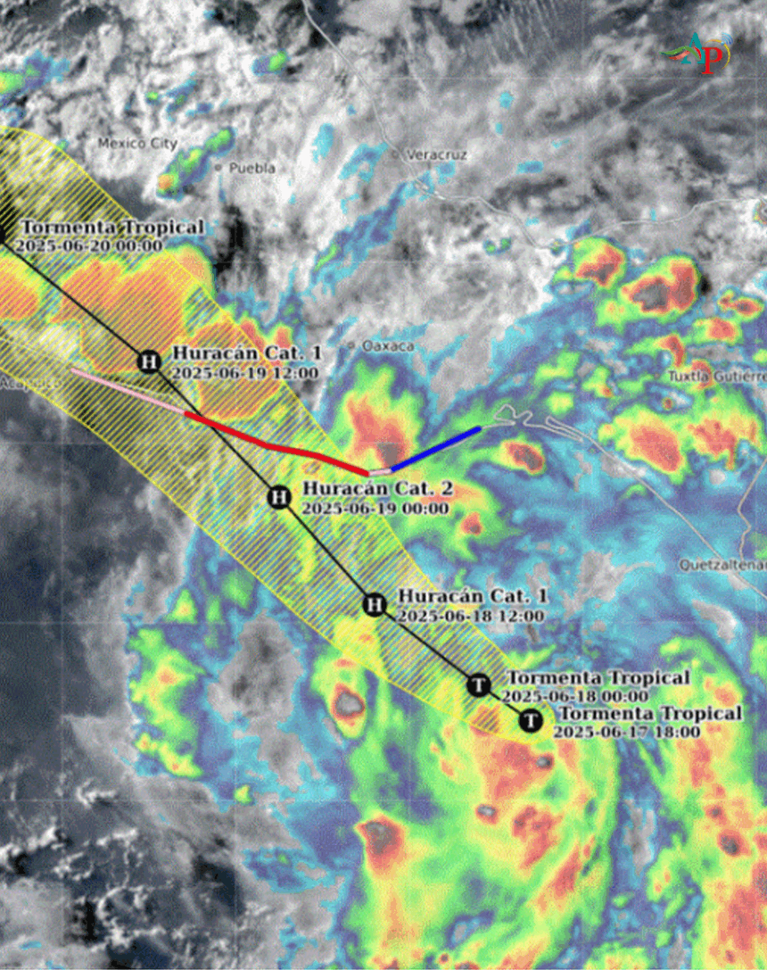 SMN no descarta evolución de #Erick a «huracán mayor» (categoría 3, 4 o 5)