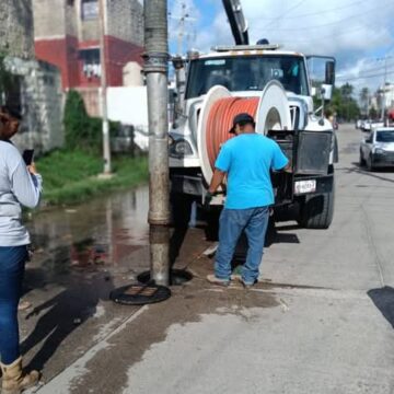 Atiende CAPASEG fuga de aguas negras en la Colosio
