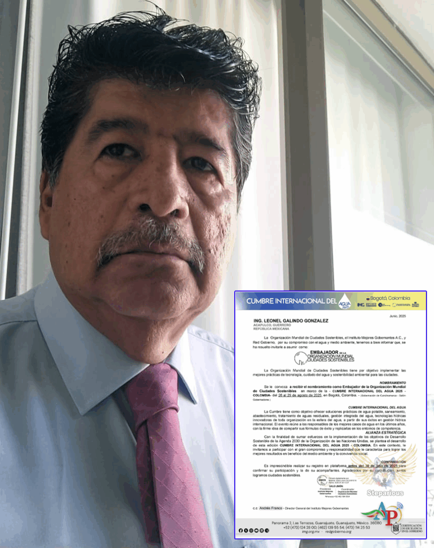 Leonel Galindo, Embajador Mundial de Ciudades Sostenibles en México