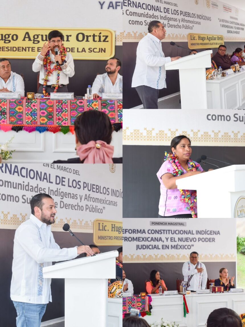 HUGO AGUILAR CONGRO Ministro Hugo Aguilar impartió conferencia por Día de Pueblos Indigenas en Guerrero