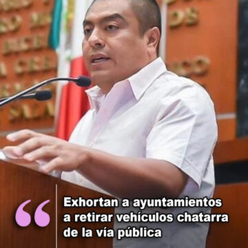 Exhortan a ayuntamientos a retirar vehículos chatarra de la vía pública