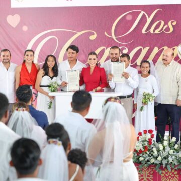 Ante Evelyn Salgado 535 parejas dicen «Sí» en bodas colectivas «Nos casamos» 2026