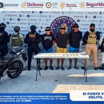 FGEGro detiene en Acapulco a tres vendedores de drogas