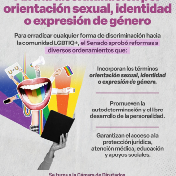 Senado aprobó eliminar discriminación LGBTIQ+