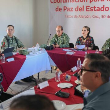 Gobernadora encabezó trabajos de la Mesa de Coordinación para la Paz en Guerrero