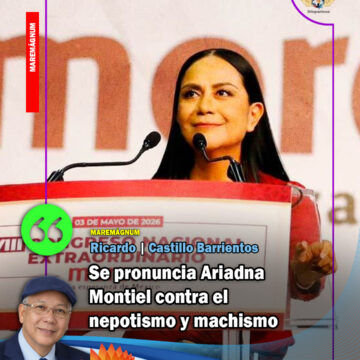 ariadna montiel Se pronuncia Ariadna Montiel contra el nepotismo y machismo