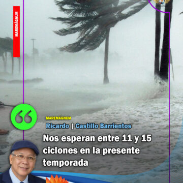 Nos esperan entre 11 y 15 ciclones en la presente temporada