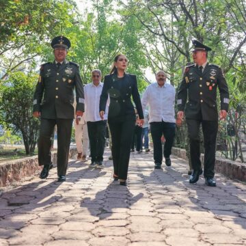 Gobernadora reafirma coordinación militar para fortalecer seguridad en Guerrero
