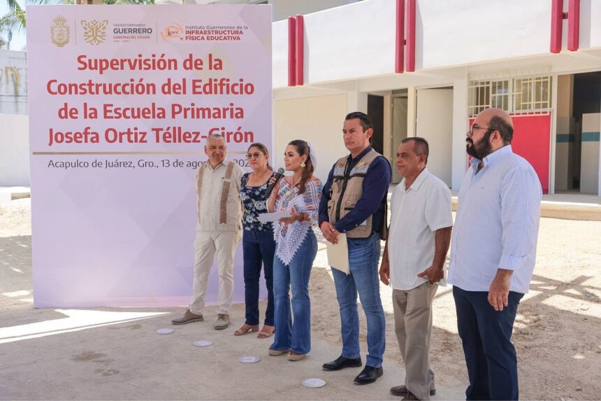 ESP.PRIMARIA JOSEFA3 Supervisó Evelyn Salgado construcción de primaria Josefa Ortiz en Acapulco