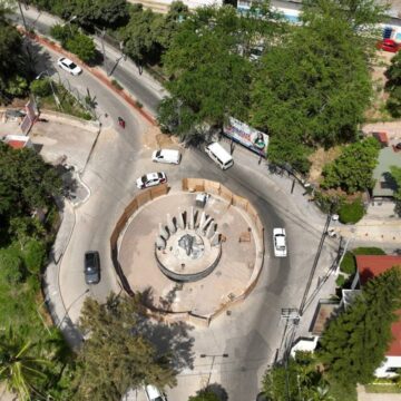 Supervisó Evelyn Salgado  avances del Circuito Jacarandas y la Glorieta del Jaguar